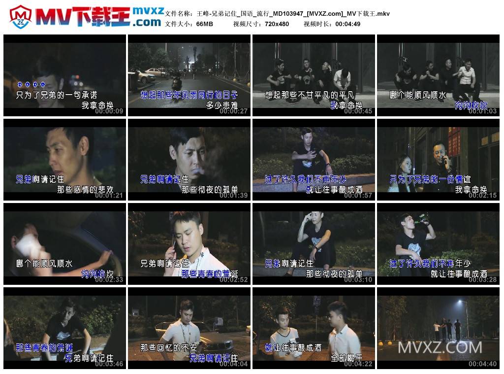 王峰-兄弟记住_国语_流行_MD103947